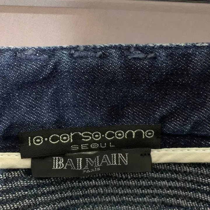 [BUNJANG] Balmain Distressed Biker Denim Jeans / 34 발망 데미지 바이커 스판 지퍼 데님 청바지