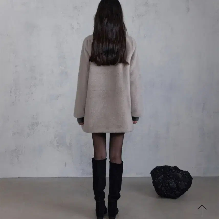 [BUNJANG] ODS Eco Fur Half Coat / Ods ECO FUR HALF COAT  에코 퍼자켓 하프코트