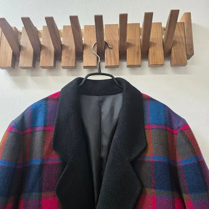 [BUNJANG] Vintage Handmade Check Wool Coat / 일본빈티지 핸드매이드 체크울코트