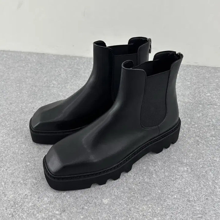 [BUNJANG] Square Toe Black Chelsea Boots / 스퀘어토 블랙 첼시부츠 270