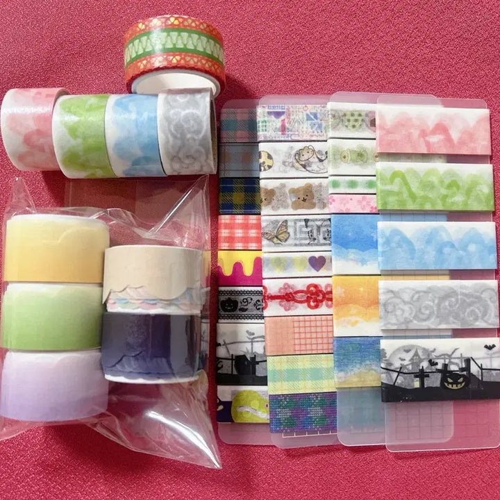 [BUNJANG] Various Masking Tape Bundle Set / 세트A 34종 통마테 마테컷 마테띵 다꾸 뇨니뇨니 구름마테 뚜뚜상점 전통