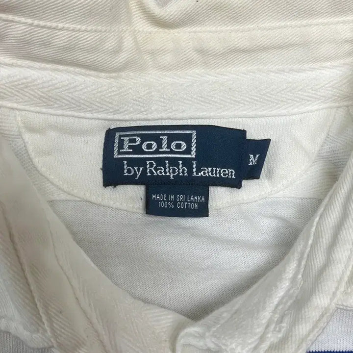 [BUNJANG] Polo Ralph Lauren Rugby Shirt / [M] 폴로랄프로렌 블루 화이트 럭비티