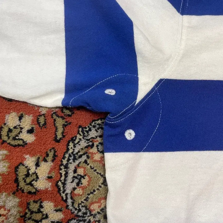 [BUNJANG] Polo Ralph Lauren Rugby Shirt / [M] 폴로랄프로렌 블루 화이트 럭비티