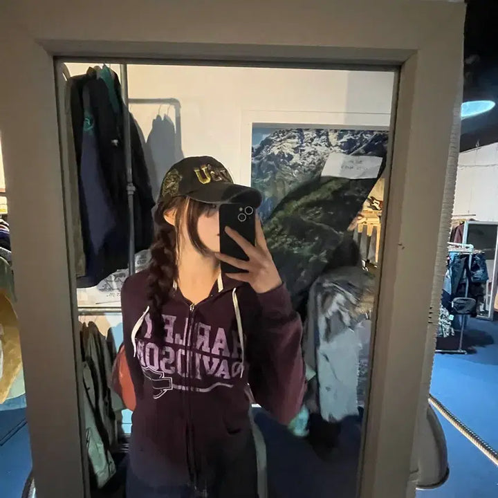 [BUNJANG] Harley Davidson Hoodie Zip-up / 할리 데이비슨 후드집업