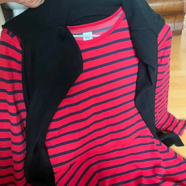 [BUNJANG] GAP Kids Striped Flare Dress / 갭 스트라이프 플레어 원피스