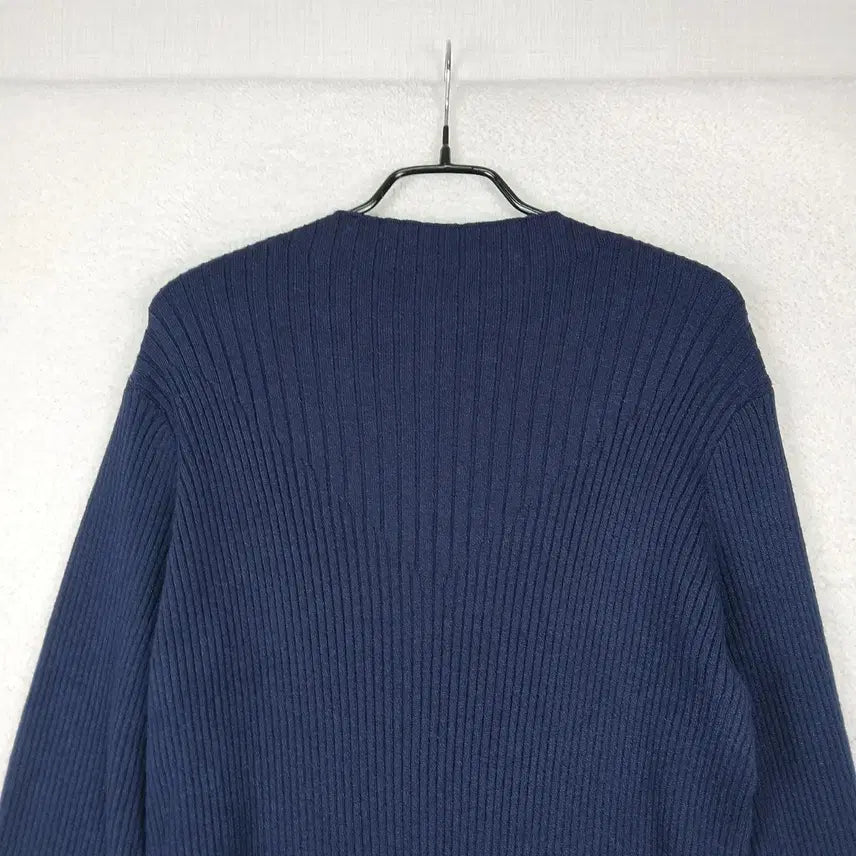 [BUNJANG] BYBRIDG:IT Navy Ribbed Knit Long Sleeve T-shirt (Size 66) / BYBRIDG:IT 여성 네이비 골지 니트 긴팔 티셔츠(66)