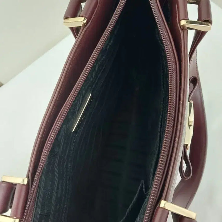 [BUNJANG] Balenciaga 00's Leather Tote Bag / 발렌시아가 BB로고 사피아노 레더 버건디 토트백