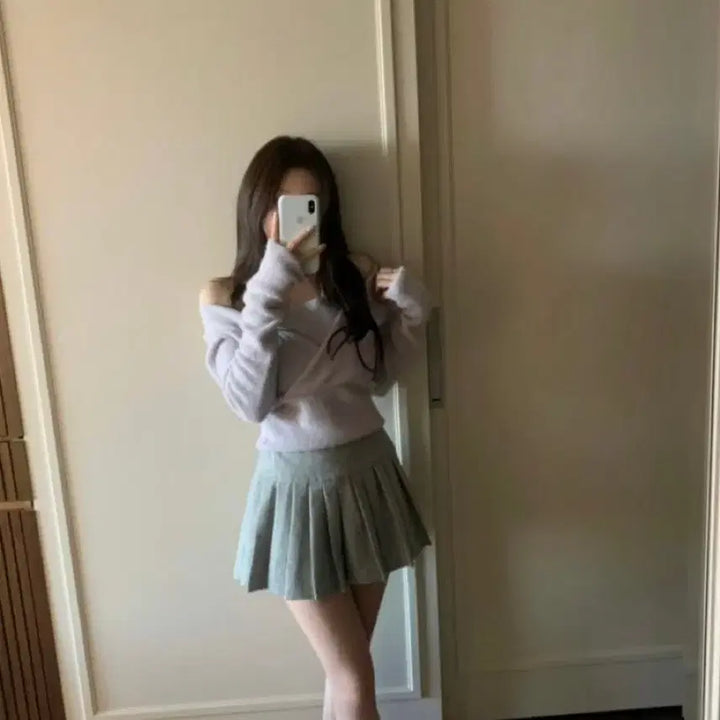 [SOLD OUT] 베르니 anne 그레이 플리츠 스커트 s(새상품)