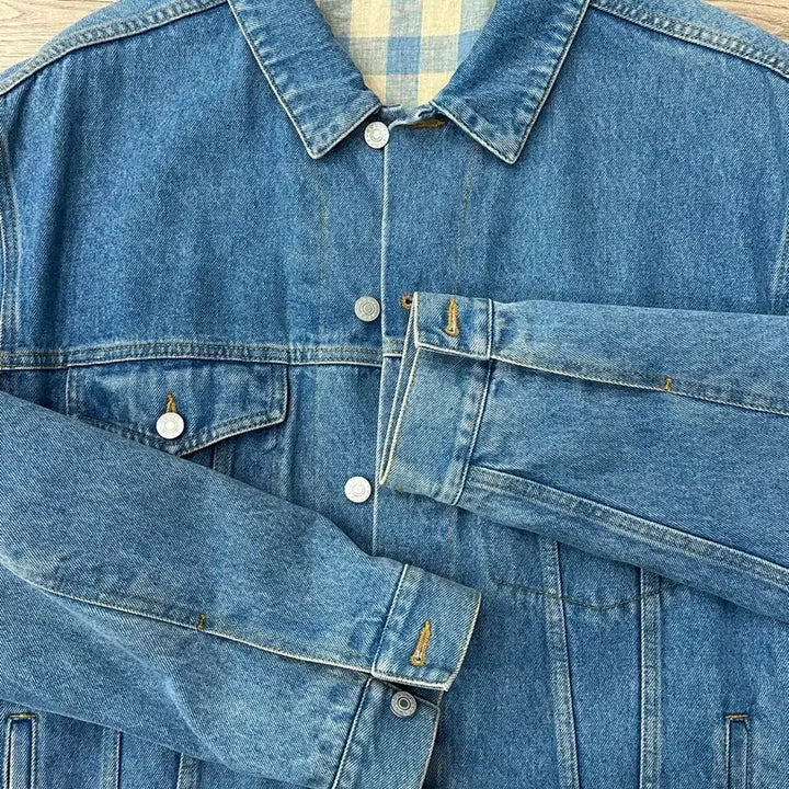 [BUNJANG] Gucci Denim Jacket / [50] 구찌 하프자수 데님자켓 / 구찌 청자켓