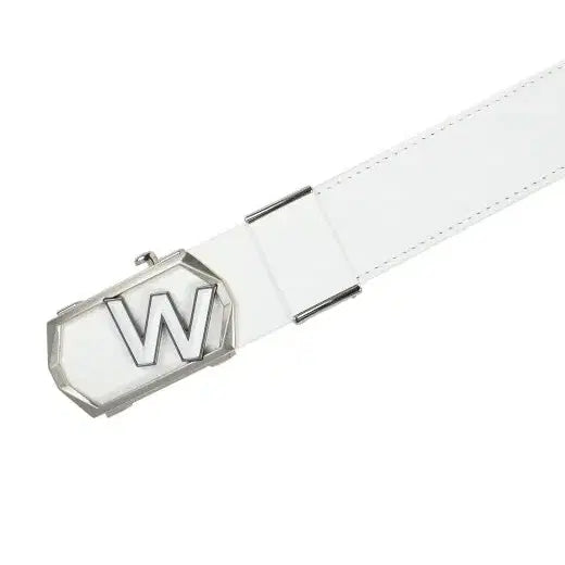 [BUNJANG] Wide Angle Men's Genuine Leather Automatic Belt White / 와이드앵글 남성 소가죽 자동 벨트 화이트 새제품