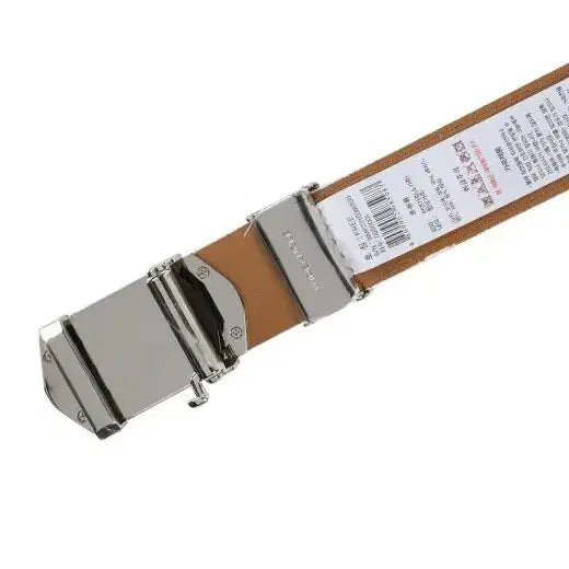 [BUNJANG] Wide Angle Men's Genuine Leather Automatic Belt White / 와이드앵글 남성 소가죽 자동 벨트 화이트 새제품