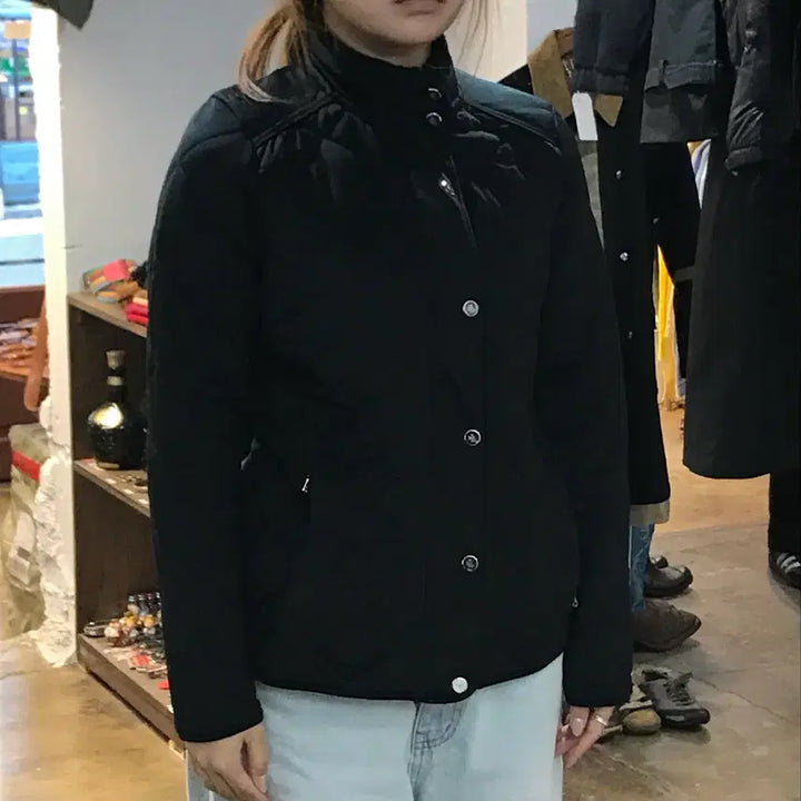 [SOLD OUT] 폴로랄프로렌 그린라벨 투웨이 집업 블랙 퀼팅 자켓 여성 44 55