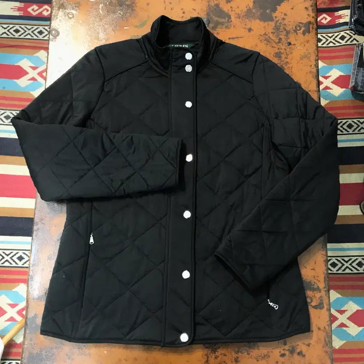 [SOLD OUT] 폴로랄프로렌 그린라벨 투웨이 집업 블랙 퀼팅 자켓 여성 44 55