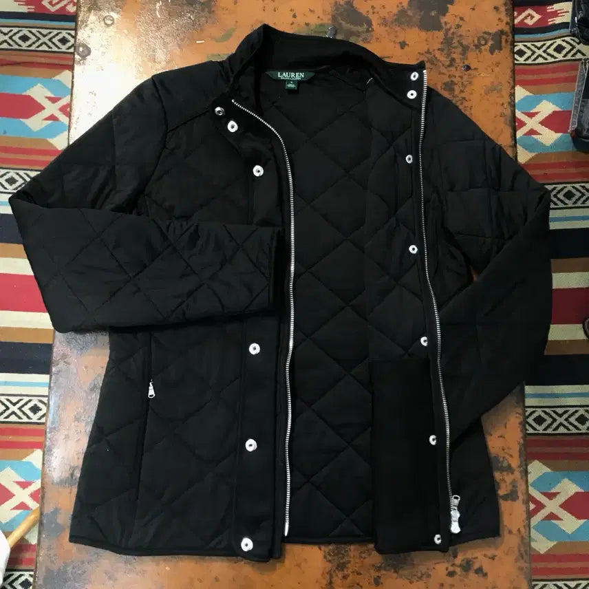 [SOLD OUT] 폴로랄프로렌 그린라벨 투웨이 집업 블랙 퀼팅 자켓 여성 44 55
