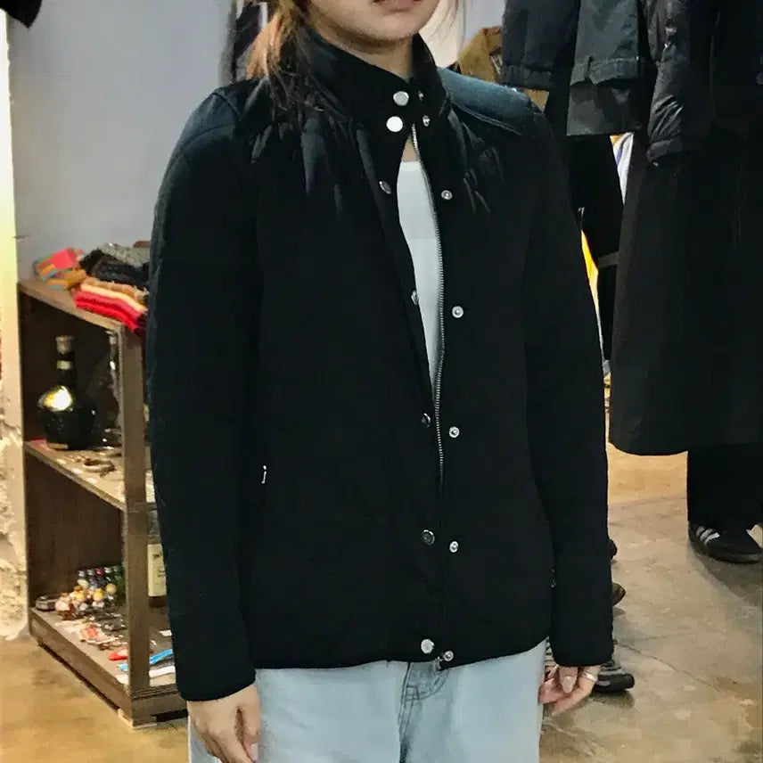 [SOLD OUT] 폴로랄프로렌 그린라벨 투웨이 집업 블랙 퀼팅 자켓 여성 44 55