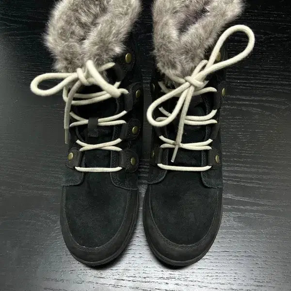 [BUNJANG] Sorel Suede Fur Boots / 소렐 스웨이드 퍼 부츠