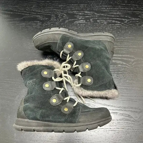 [BUNJANG] Sorel Suede Fur Boots / 소렐 스웨이드 퍼 부츠