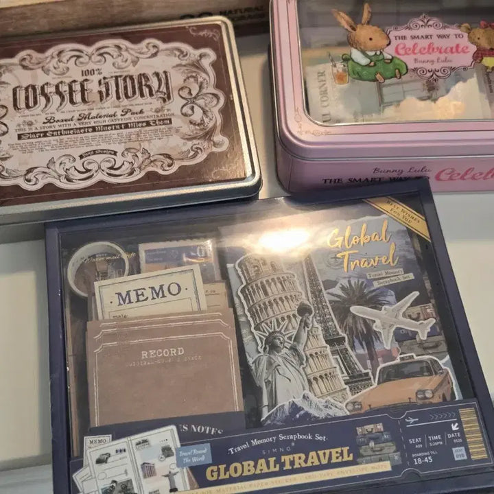 [BUNJANG] Vintage Style Stationery Storage Box / 빈티지 감성 다꾸 처분 유튜버 가죽 보관함 앤의노트 차차노트 화유프랑