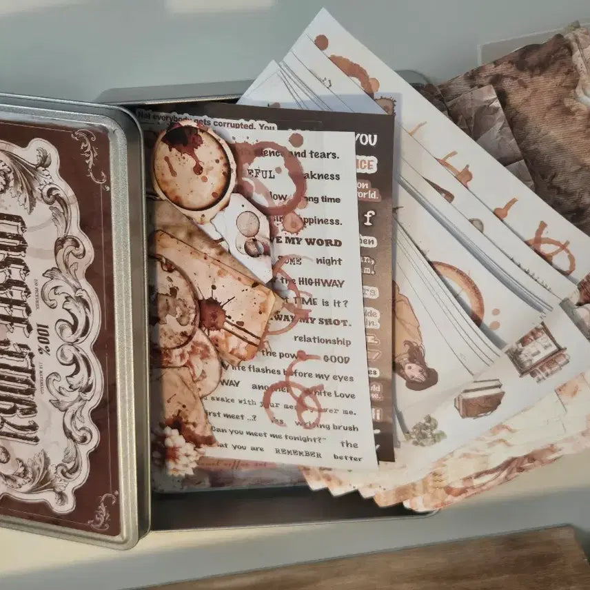 [BUNJANG] Vintage Style Stationery Storage Box / 빈티지 감성 다꾸 처분 유튜버 가죽 보관함 앤의노트 차차노트 화유프랑