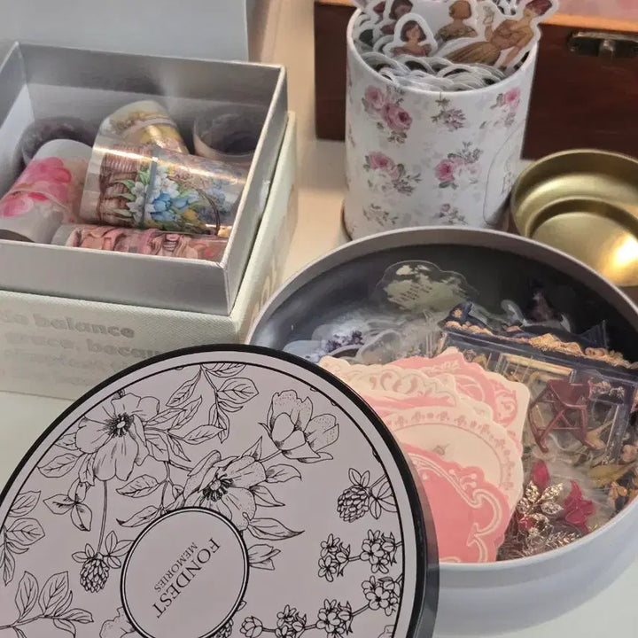 [BUNJANG] Vintage Style Stationery Storage Box / 빈티지 감성 다꾸 처분 유튜버 가죽 보관함 앤의노트 차차노트 화유프랑