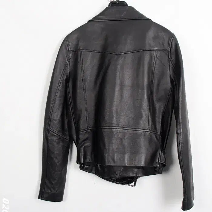 [BUNJANG] Leather Jacket / 여성S/ 벨티드 리얼 양가죽 레더자켓