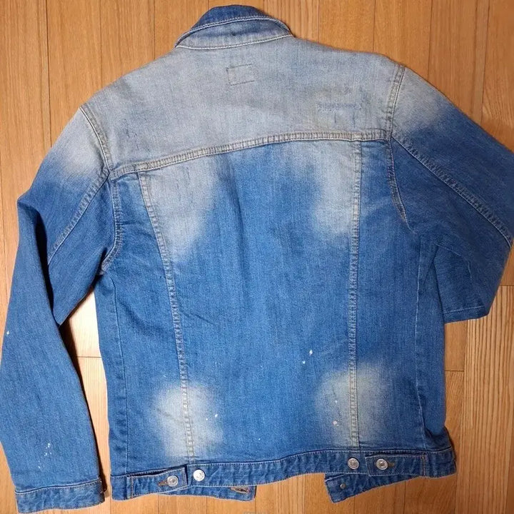 [BUNJANG] Hand-Painted Denim Jacket / 새상품 데미지스판 핸드페인팅 데님 청자켓