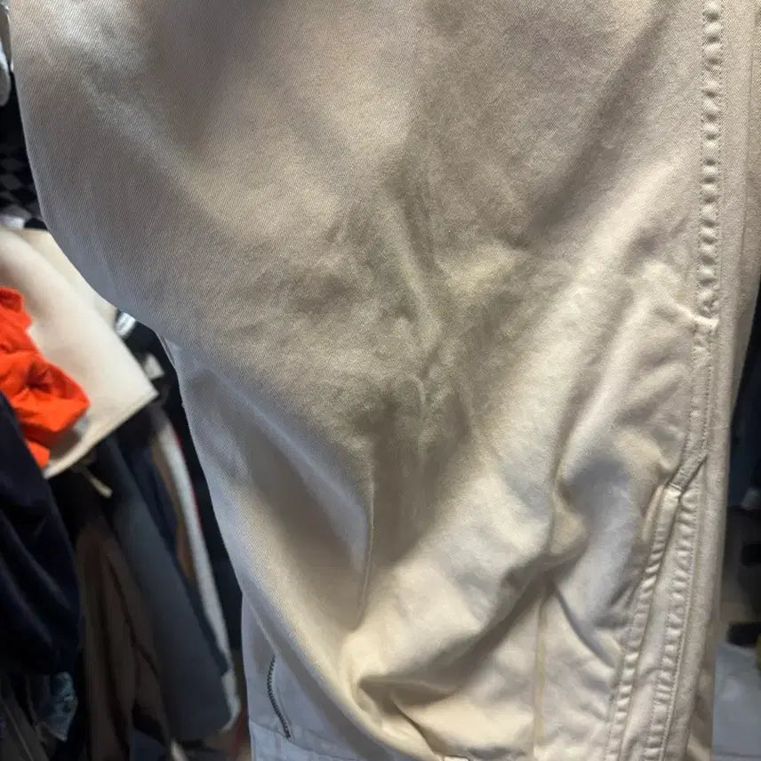 [BUNJANG] Orslow Two Tuck Wide Tapered Chino Ivory Pants / 오어슬로우 투 덕 와이드 테이퍼드 치노 3 아이보리