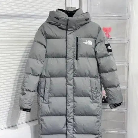 [BUNJANG] The North Face Gray Long Down Jacket Unisex / 노스페이스 그레이 다운 남녀 공용