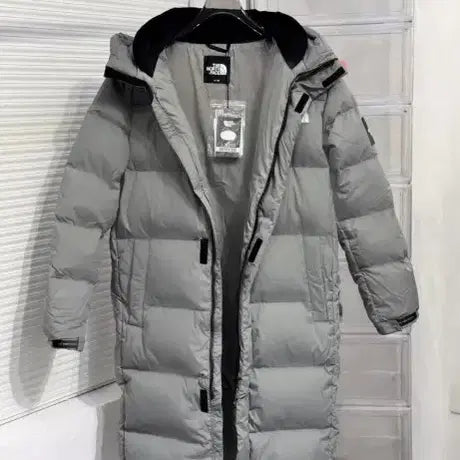[BUNJANG] The North Face Gray Long Down Jacket Unisex / 노스페이스 그레이 다운 남녀 공용