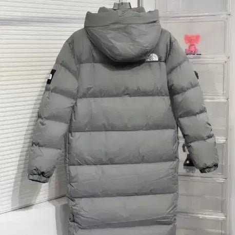[BUNJANG] The North Face Gray Long Down Jacket Unisex / 노스페이스 그레이 다운 남녀 공용