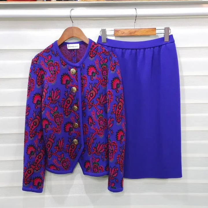 [BUNJANG] Yves Saint Laurent Paisley Knit Set - Women&