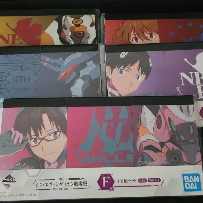 [BUNJANG] Evangelion Memo Pad Bundle Set / 일괄) 에반게리온 f상 메모장