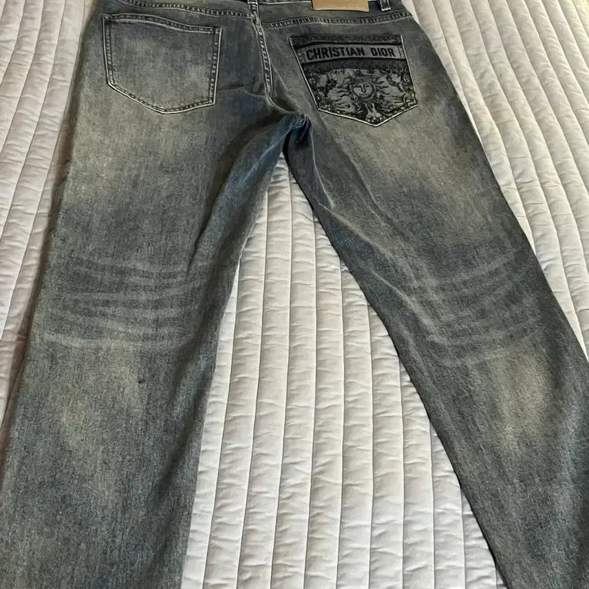[BUNJANG] Dior S-Grade Washed Denim Jeans / 배송비포함) 디올 짭 S급 워싱 데님 청바지