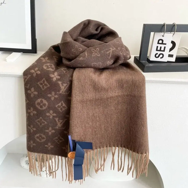 [BUNJANG] Louis Vuitton Monogram Brown Scarf / 루이비통 브라운 모노그램 스카프