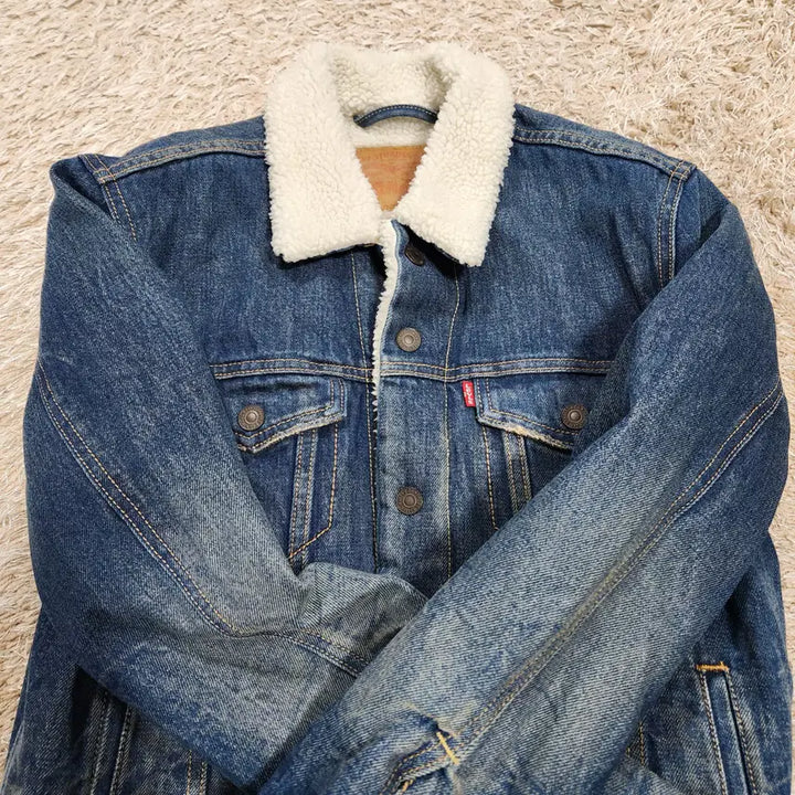 [BUNJANG] Levi's Sherpa Trucker Denim Jacket (Men's S) / (빈티지박스) 리바이스 정품 쉐르파 트러커 데님자켓 남성 S 사이즈