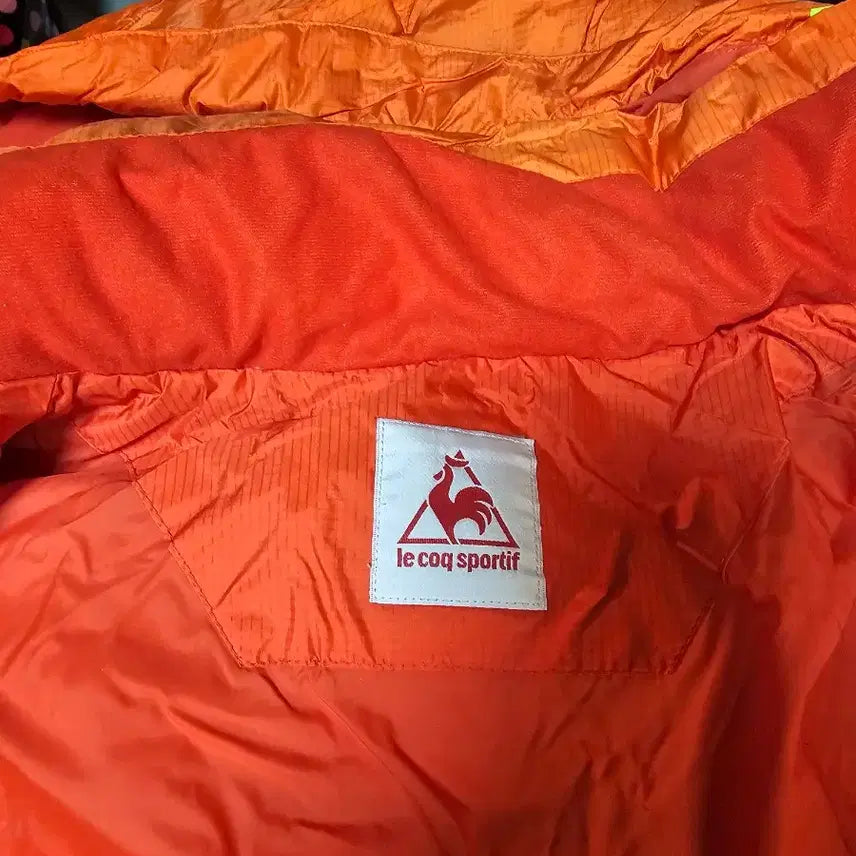[BUNJANG] Le Coq Sportif Orange Puffer Jacket / 르꼬끄 오렌지 푸파 패딩 점퍼