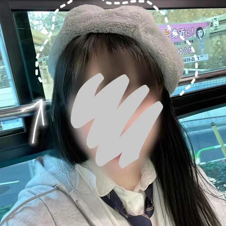 [BUNJANG] Gray Fur Beret Hat / 사진속 회색 털 베레모 모자 빵모자
