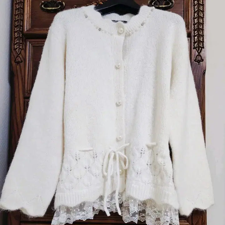 [SOLD OUT] 미니멈 에브리데이 울니트 가디건/   2026년 1월 신상/ 진주 레이스