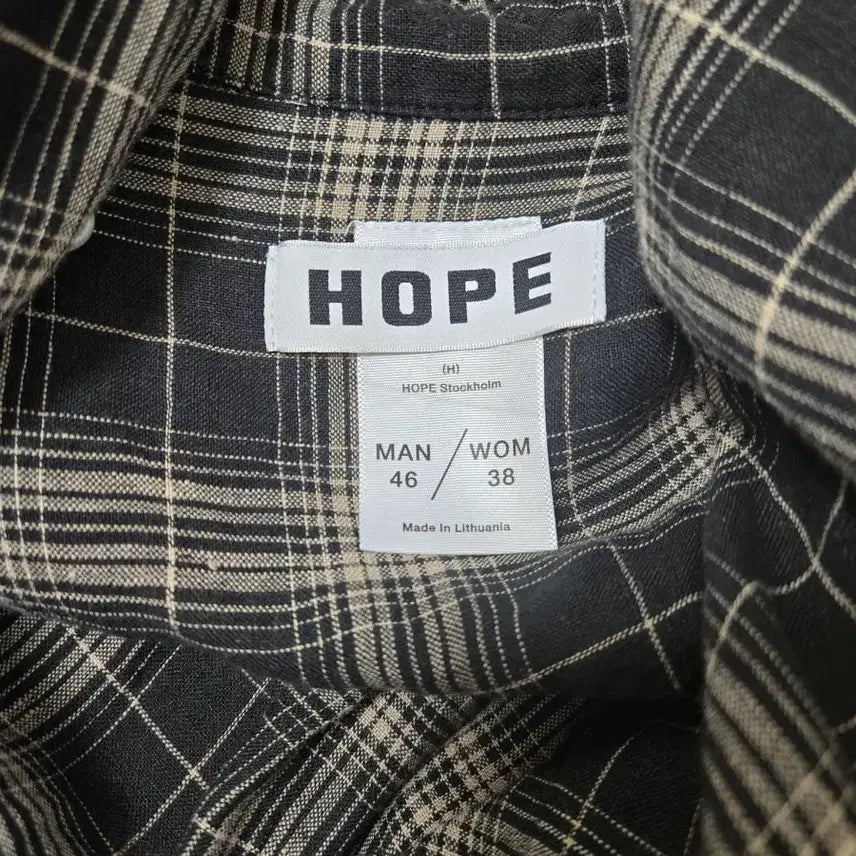 [BUNJANG] HOPE Linen Check Shirt / HOPE 호프 린넨 체크 셔츠