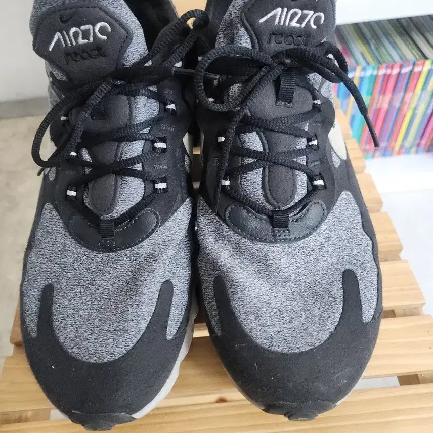 [BUNJANG] Nike Air Max 270 React Black/Grey / 265 / 나이키 에어맥스 270 리액트 블랙/회색