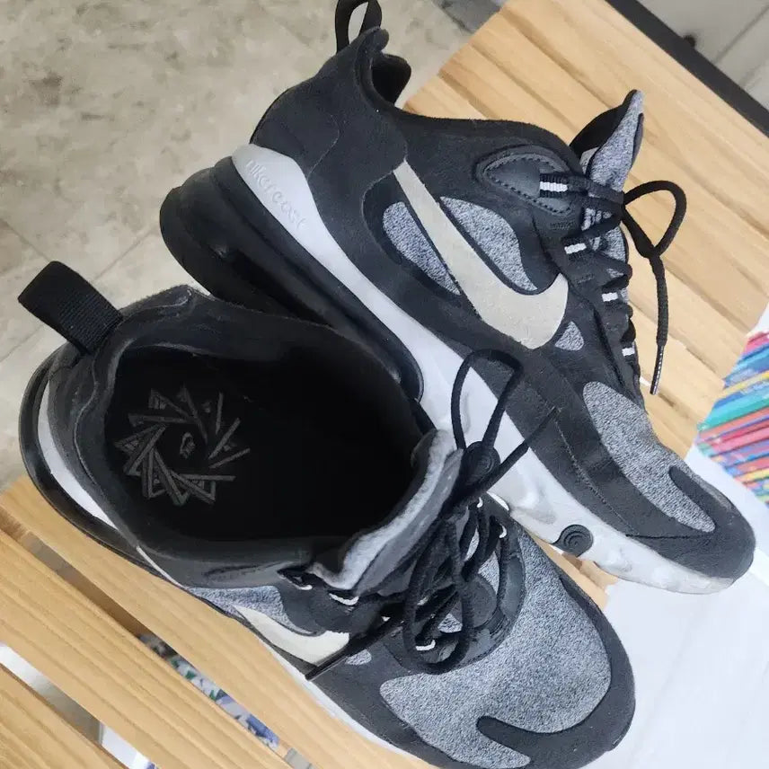 [BUNJANG] Nike Air Max 270 React Black/Grey / 265 / 나이키 에어맥스 270 리액트 블랙/회색
