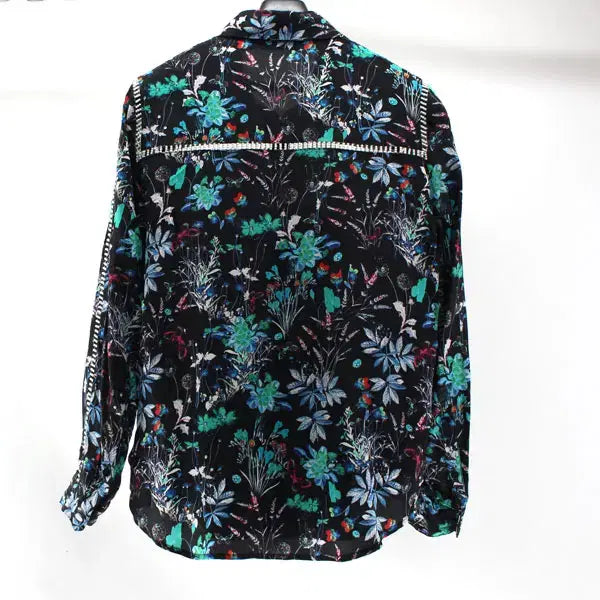 [SOLD OUT] 더쿠플스 B5832 여성XS 긴팔 실크 블라우스 셔츠 구스몰