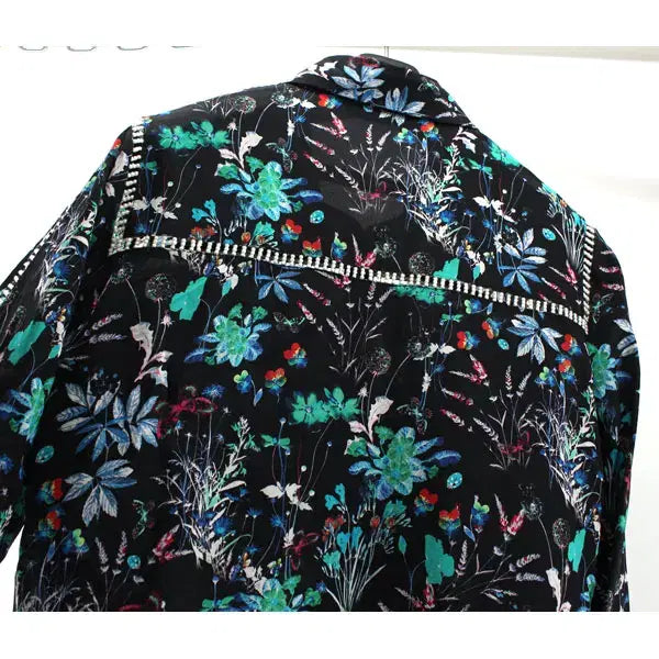 [SOLD OUT] 더쿠플스 B5832 여성XS 긴팔 실크 블라우스 셔츠 구스몰