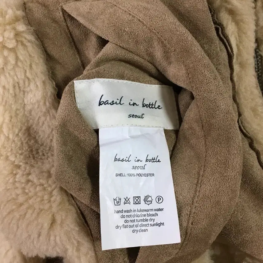 [BUNJANG] Basil In Bottle Reversible Hooded Mouton / 바질인보틀 리버시블 후드 무스탕