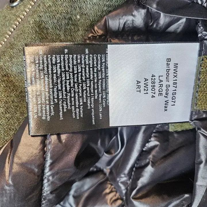 [BUNJANG] Barbour Padded Jacket (Olive) / 바버 올리브 패티드 자켓!L