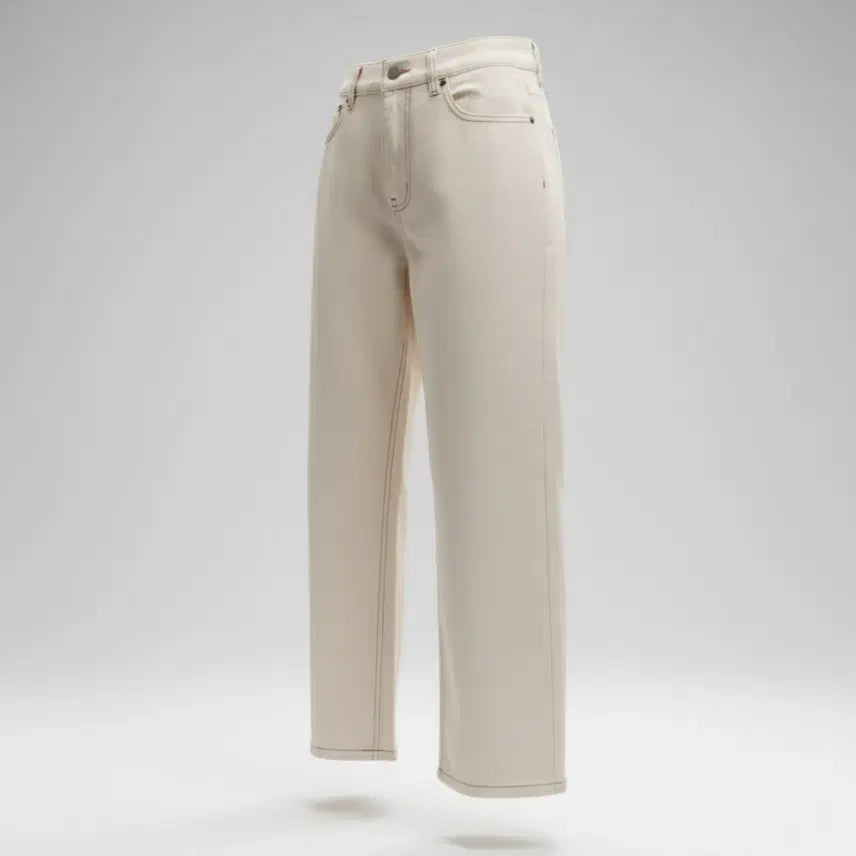 [BUNJANG] LOVELY AMIE Ivory Denim Pants / 여성M/ 텍새 LOVELY AMIE 아이보리 데님팬츠