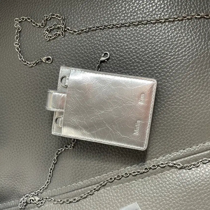 [BUNJANG] Matinkim Silver Mini Card Wallet Chain Bag / 마뗑킴 실버 미니 카드 지갑 체인백