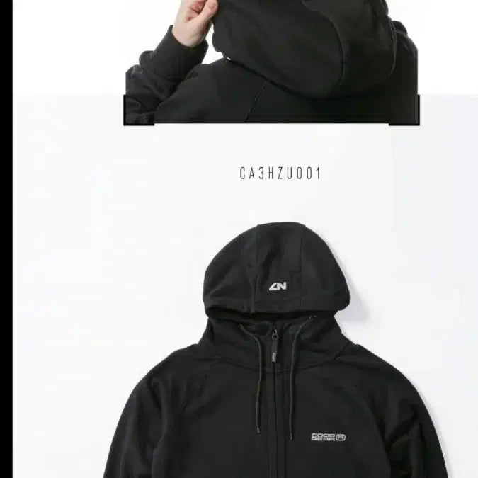 [BUNJANG] COOOGEAR N7 DESIGN Hooded Zip-Up Jacket (Black, M) / COOD GEAR 후드 집업 블랙 M