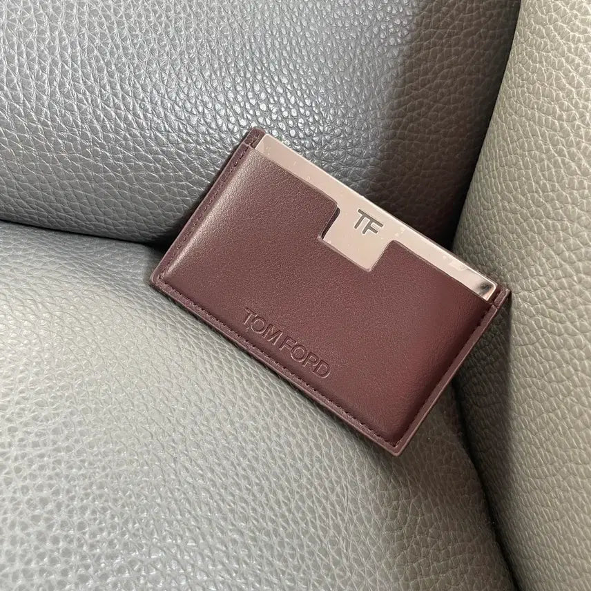 [BUNJANG] Tom Ford Brown Mirror Card Case / 톰포드 브라운 미러 카드 케이스