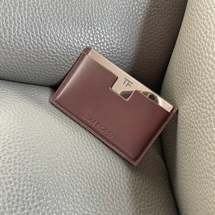 [BUNJANG] Tom Ford Brown Mirror Card Case / 톰포드 브라운 미러 카드 케이스